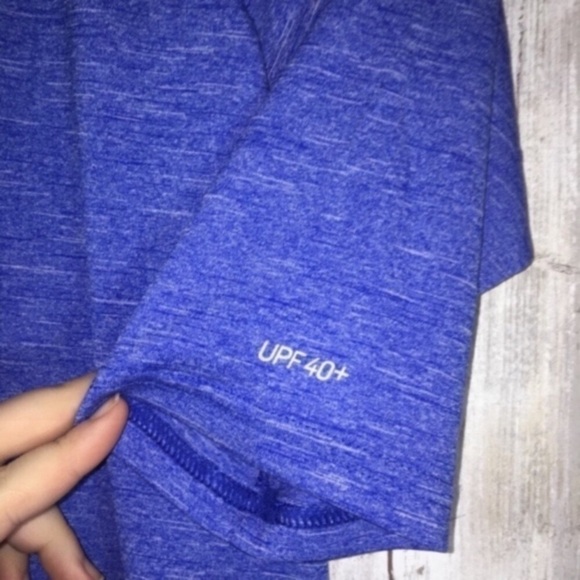 Nike Kids Blue Heather Rashgaurd - Picture 6 of 6